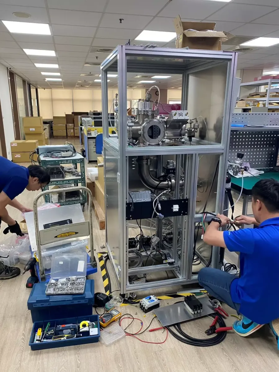 客製化濺鍍機實驗機種現場組裝